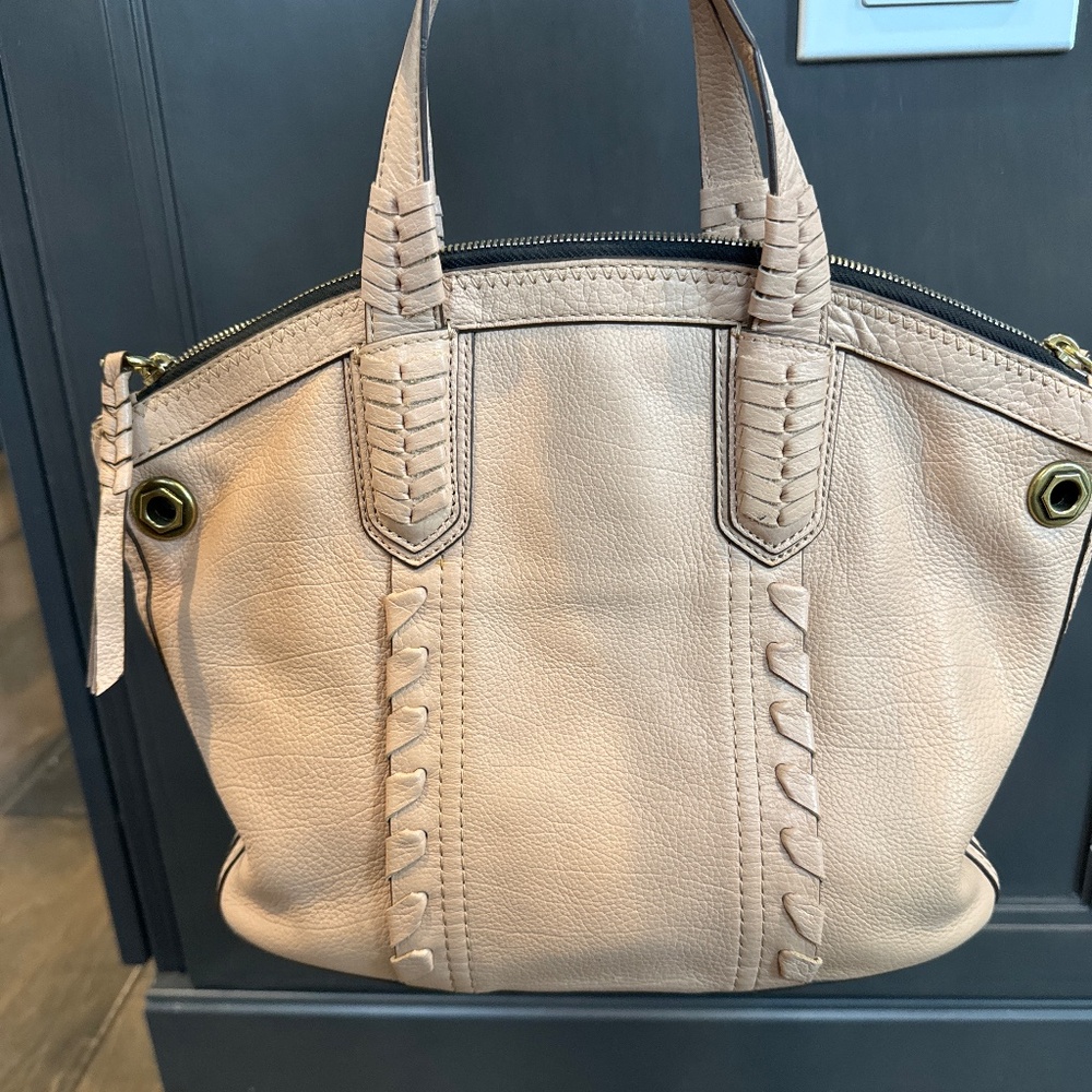 Genuine leather tan orYANY handbag